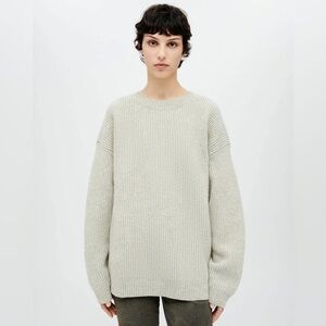 Re/Done Plaited Crewneck Pullover